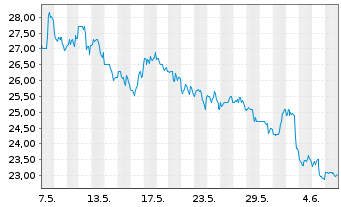 Chart Par Pacific Holdings Inc. - 1 mois